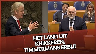 Wilders gaat TEKEER tegen Timmermans amp krijgt APPLAUS ‘Het land uit knikkeren’ [upl. by Priest]