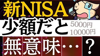 【少額だと無意味…？】新NISAは毎月いくらから始めるべき…？1万円以下の投資戦略 [upl. by Eserehc]