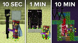 Minecraft Enderman XP Farm In 10 SECONDS 1 Minute amp 10 Minutes [upl. by Ylrebmyk256]