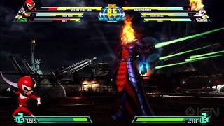 Marvel vs Capcom 3 Thor Air Combo Gameplay [upl. by Ynatterb]