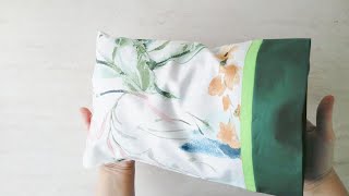 How to Make a Pillowcase  Burrito Style with French Seams [upl. by Lorak]