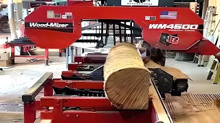 🚩WoodMizer WM4500 Sawmill in Action Laser projection for sawmill woodmizer [upl. by Ieso]