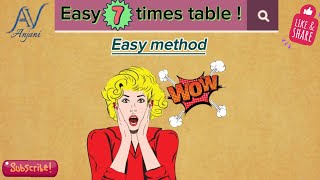 Easy 7️⃣ times Table  Math tricks and Tips  multiplicationtable freemath trending world free [upl. by Assel]