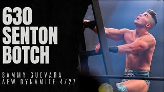 Sammy Guevara Botches a 630 Senton From a Ladder  AEW Dynamite [upl. by Lleynod]