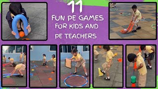 5 fun PE activities for large groups  pegames  physedgames  physicaleducationgames [upl. by Kama]