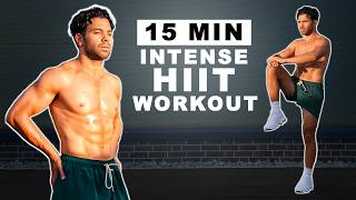 15 Min Intense HIIT Workout For Fat Burn amp Cardio No Equipment No Repeats Beginner [upl. by Ssalguod]