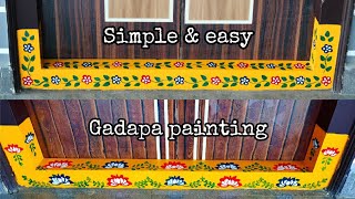 Gadapa designs easy method  door threshold painting  traditional gadapa designs  gadapa muggulu [upl. by Htedirem444]