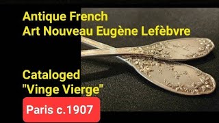 Maravillosos cubiertos Art Nouveau catalogados c1907 en Plata Maciza Francesa de 950 milésimas [upl. by Deonne]