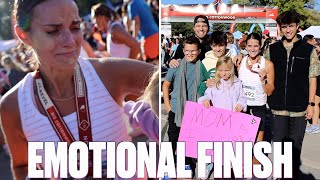 EMOTIONAL AND FRUSTRATING RACE DAY  FAMILY SUPPORTS MOM AT BIGGEST HALF MARATHON REVEL RACE EVER [upl. by Rriocard795]