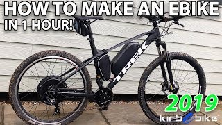 HOW TO MAKE AN EBIKE IN UNDER AN HOUR  TREK MARLIN 5 EBIKE CONVERSION [upl. by Nnylsia]