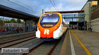 Sabadell Sud R4  R12  Rodalies Barcelona  Renfe Civia  447 [upl. by Sug370]