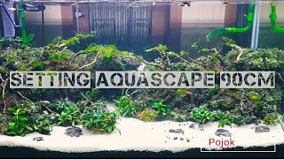 SETTING AQUASCAPE 90CM Pojok Aquatic [upl. by Arianne630]