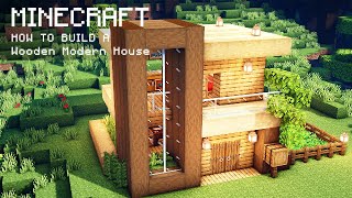 Minecraft How To Build a Simple Wooden Modern House [upl. by Sebastian]