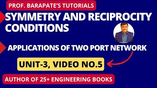 CONDITIONS OF SYMMETRY AND RECIPROCITY Z amp Y PARAMETERS [upl. by Hermie]