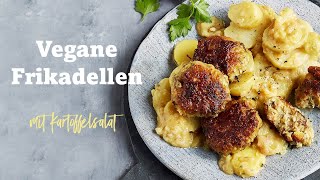 Vegane Frikadellen  Buletten selber machen  Mit schnellem Kartoffelsalat [upl. by Abraham]