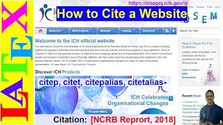 How to Properly Cite a Website in LaTeX LaTeX Advanced Tutorial07 [upl. by Moises303]