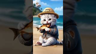 Survival on a deserted island part 3 sadcat funnycat cutecat aicat [upl. by Soulier]