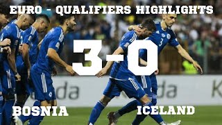 Bosnia Herzegovina vs Iceland 30 Highlights  EURO 2024 Qualification [upl. by Nahk]