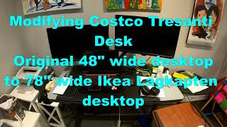 Changing glass desktop on Costco Tresanti sitstand desk [upl. by Aiello147]