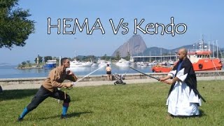 Esgrima Histórica na prática HEMA Vs Kendo [upl. by Suiraj]