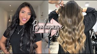 HAIR TRANSFORMATION VLOG  balayage on dark hair [upl. by Bottali177]