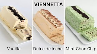 3 x Viennetta Ice Cream Logs Vanilla Dulce de leche Mint Chocolate Chip Vienetta Compilation [upl. by Kosiur]