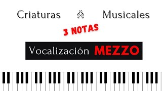 🔴 Vocalización para MEZZOSOPRANO de 3 NOTAS [upl. by Retlaw]