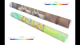 OpenFOAM Simulation Statix Mixer [upl. by Shaia528]