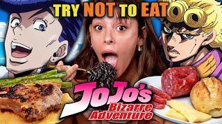 Try Not To Eat  Jojos Bizarre Adventure Strawberry Cake Lamb With Apple Relish Katsu Sandwich [upl. by Tabbitha]