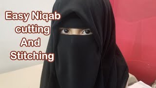 Niqab cutting and stitching  Flap niqab Hijab Cutting And Stitching In Urdu hindi by najiha [upl. by Bronk]