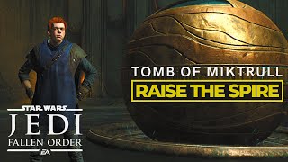 STAR WARS JEDI FALLEN ORDER  Raise the Spire of Miktrull  Puzzle Walkthrough [upl. by Fannie]