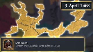 GOLD RUSH in 1468  Great Horde into Golden Horde EU4 137 GUIDE [upl. by Humble]