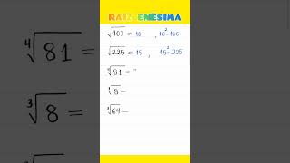 Radicais  RAIZ enésima [upl. by Tebor]