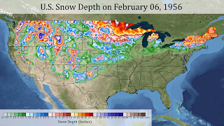 Daily US Snow Depth 19502015 [upl. by Heyman]