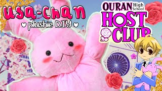 DIY Usachan Bun Bun plushie from ♡ OURAN HIGH SCHOOL HOST CLUB ♡ ／･ × ･＼ [upl. by Nylasoj]