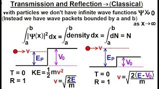 Physics  Ch 66 Ch 4 Quantum Mechanics Schrodinger Eqn63 of 92 Transmission vs ReflectionClassic [upl. by Snook999]