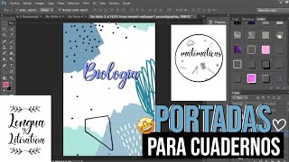 PORTADAS PARA CUADERNOS♥ PHOTOSHOP TUTORIAL JESSFLETCHER [upl. by Alleda223]