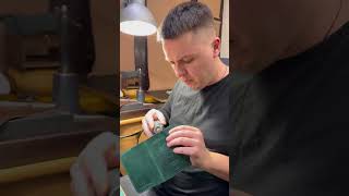 How To Make Leather Wallet  Leather Handworkcraftedleather leathercrafts leatherwork [upl. by Gleeson]