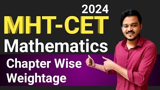 MHTCET Maths Chapter Wise Weightage 2024  HSC Board Exam 2024 [upl. by Hahseram]