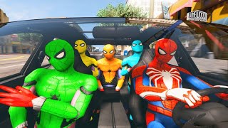 GTA V Crazy Superhearoes Dancing In The CAr [upl. by Laved]