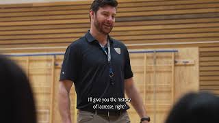 Kevin Crowley Teaches The Vancouver Warriors Stick To School PE Program [upl. by Annoyk]