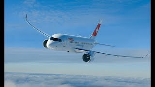 Flight review Inaugural Swiss Bombardier CS100 into London City Airport Full  Business Traveller [upl. by Eitsyrhc]