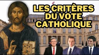 Les critères du VOTE catholique législatives2024 [upl. by Ecinaj]