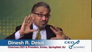 An interview with Dinesh Desai by CEO Intro Net  Emtec Inc [upl. by Damour]