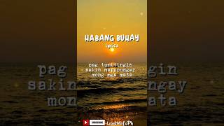 ZACK TABUDLOHABANG BUHAY short lyrics [upl. by Lillywhite389]