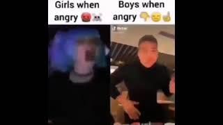 Girls when angry vs Boys when angry [upl. by Ilaw]