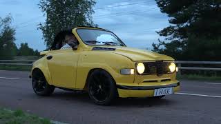 CCW RÄTTVIKCOOLEST YellowSAAB2024 yellow classic sweden saab [upl. by Raoul]