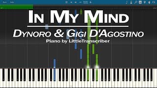 Dynoro amp Gigi DAgostino  In My Mind Piano Cover Synthesia Tutorial by LittleTranscriber [upl. by Aicenet]