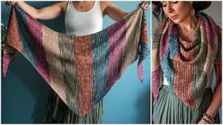 Easy StepbyStep Instructions to Crochet the Gorgeous Beginner Level Chauncey Shawl [upl. by Lundin]