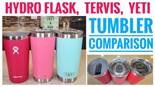 Best 20oz Tumbler HYDRO FLASK YETI TERVIS Comparison [upl. by Notfa]